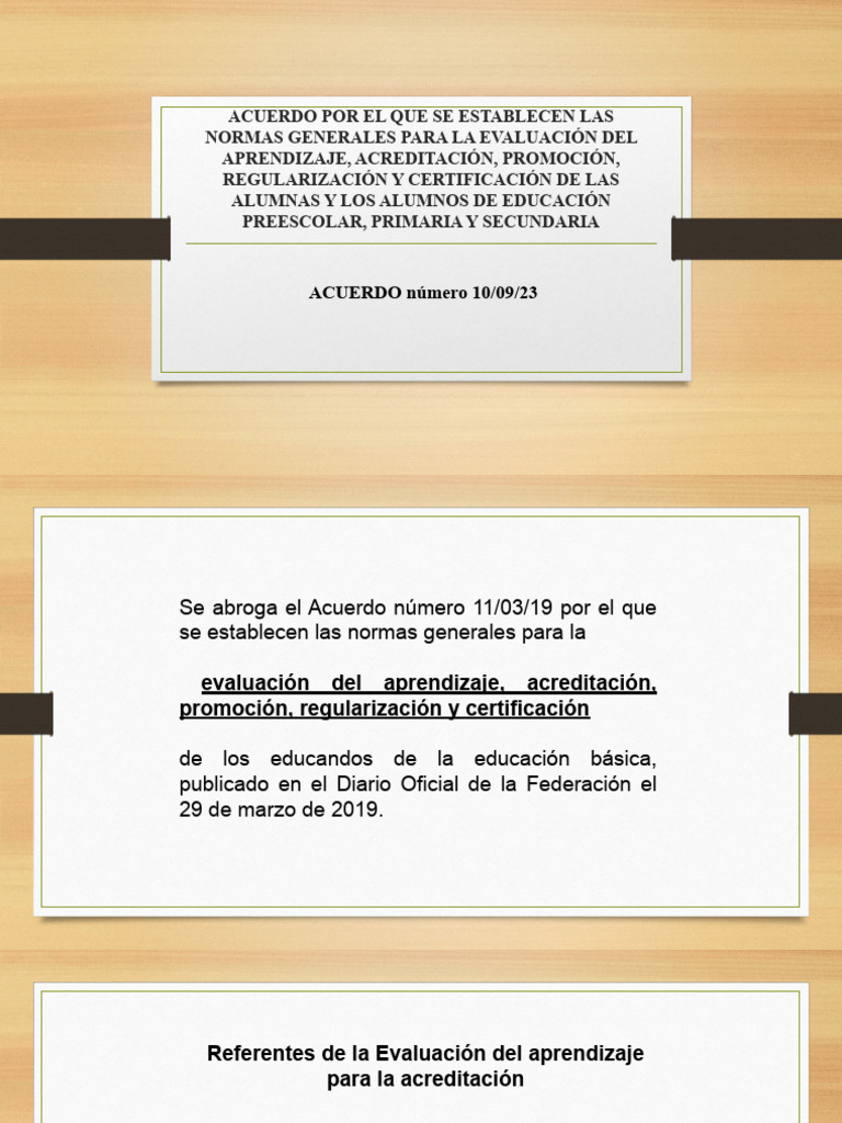 Acuerdo de Evaluación 100923 | PDF | Educación de la primera infancia ...