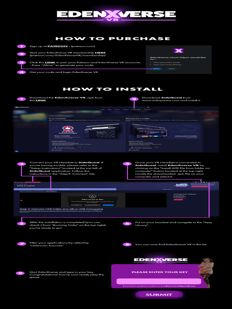 Install Guide for EdenXverse VR | PDF