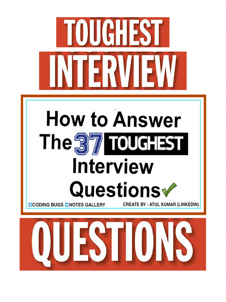 37 Toughest Interview Questions ? | PDF