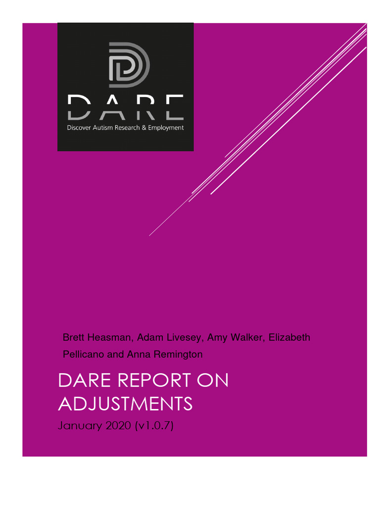 DARE Report on Workplace Adjustments | PDF | Autism Spectrum ...