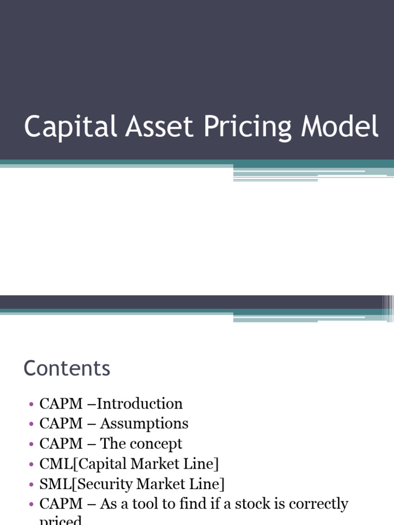 Capital Asset Pricing Model | PDF | Capital Asset Pricing Model