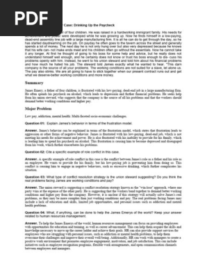 Case study drinking up the paycheck