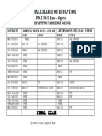 My Exam Timetable