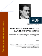 Psychopathologie de La Vie Quotidienne