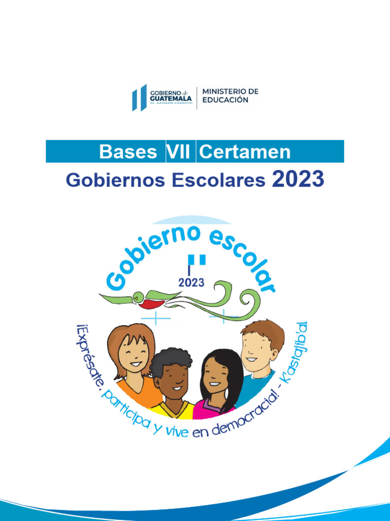 Bases Gobierno Escolar 2023 - v5 | PDF