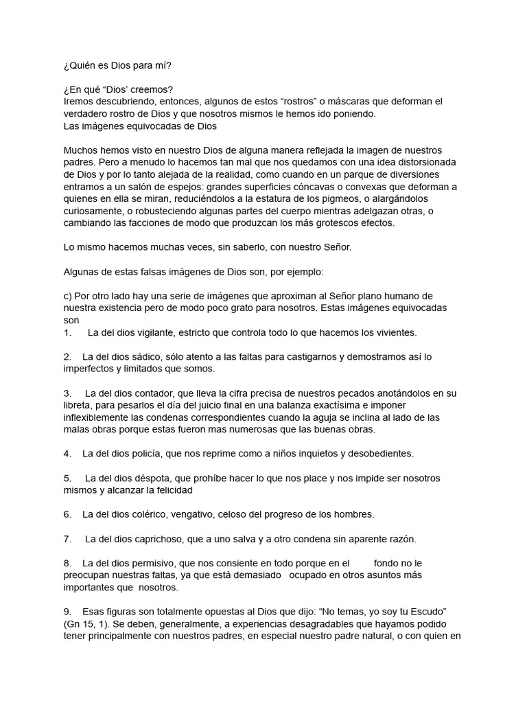 Tema Amor de Dios | PDF
