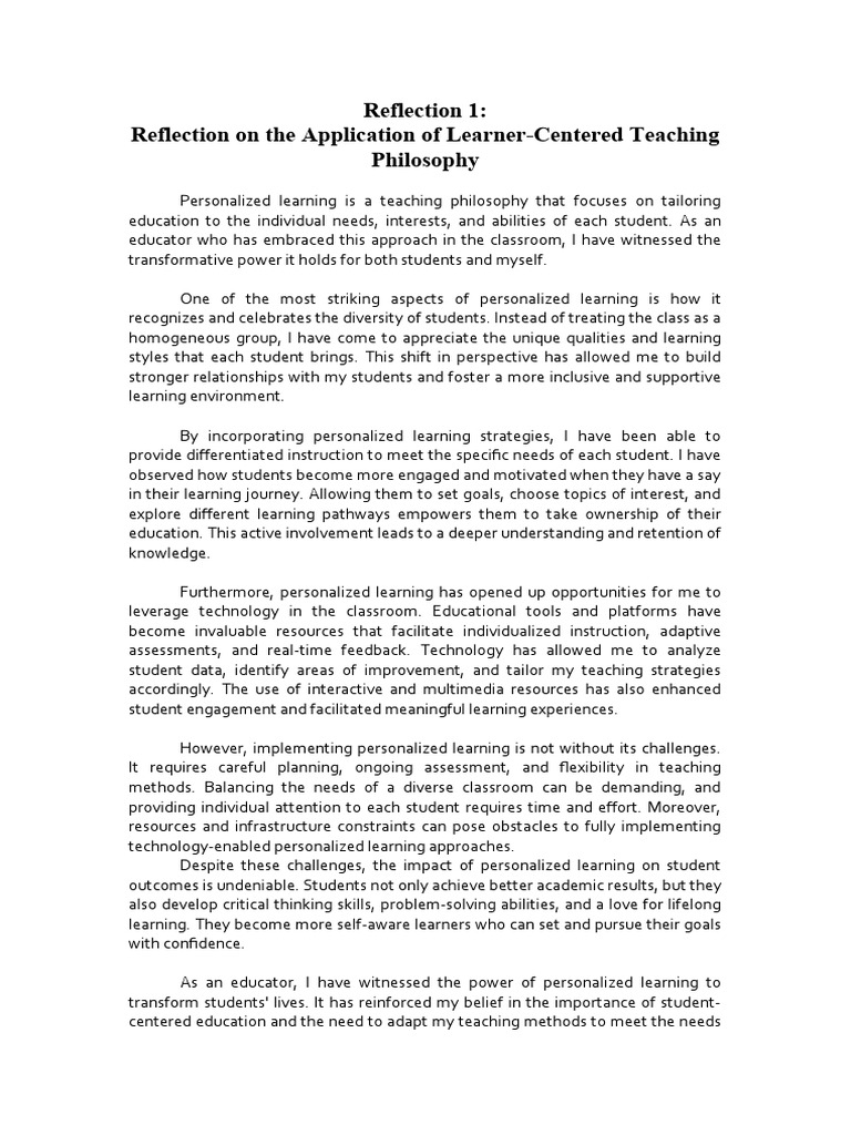 Personalized Learning in Education | PDF