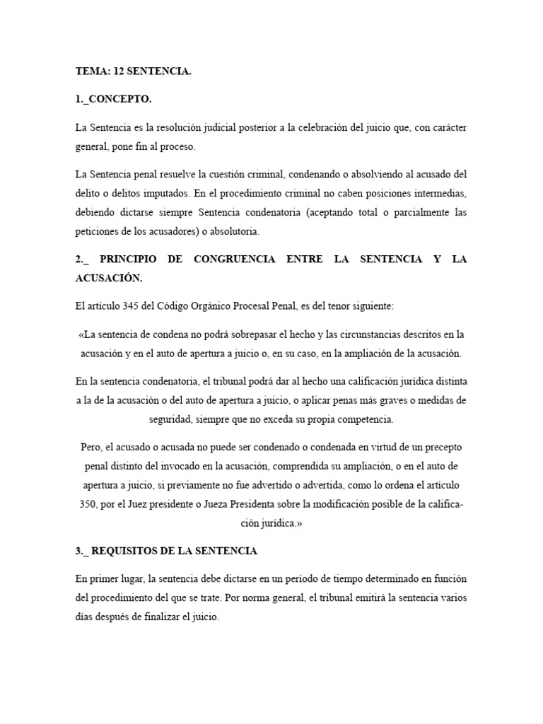 Requisitos y Tipos de Sentencias Judiciales | PDF | Sentencia (ley ...