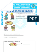 Lectura y Escritura de Fracciones para Cuarto de Primaria