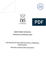 Bases Fondo Municipal Hecho en La Pintana 2023