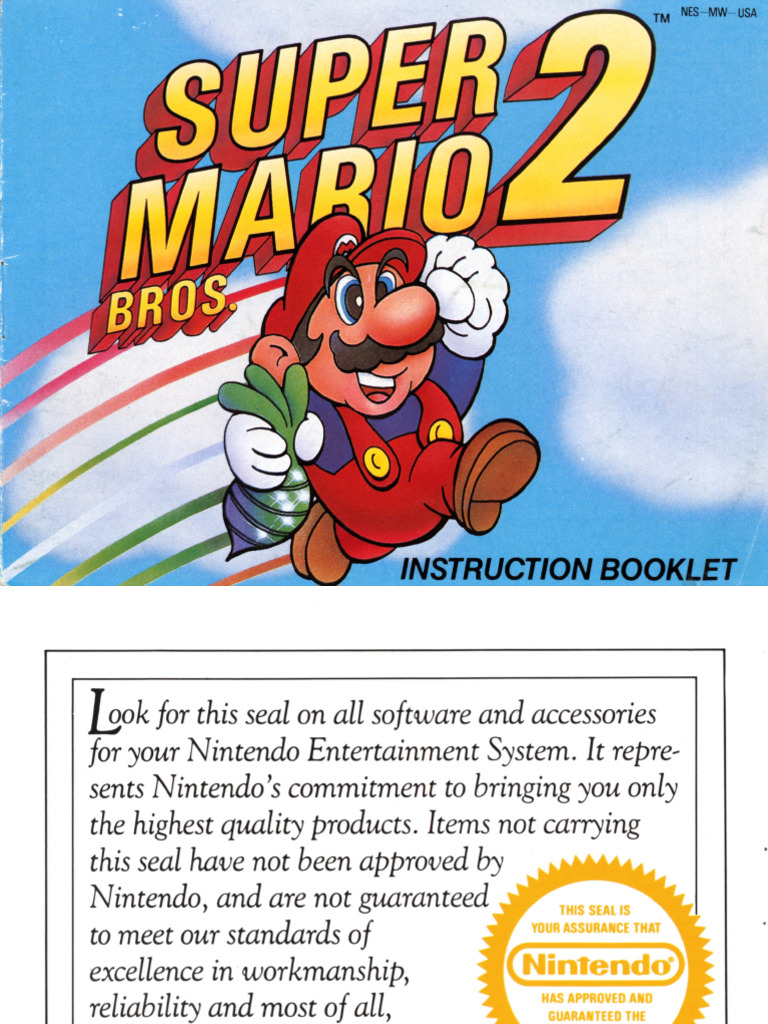 Super Mario Bros 2 Manual PDF