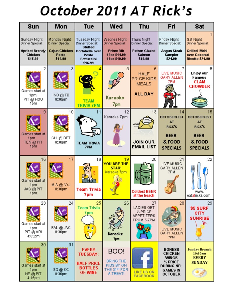 Calendar October 2011 | PDF
