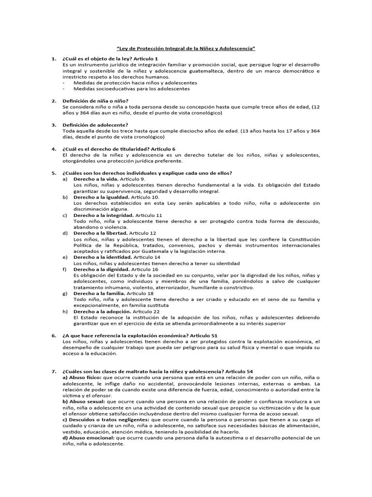 Decreto 27 2003 Ley de Proteccion Integral de La Niñez y Adolescencia | PDF