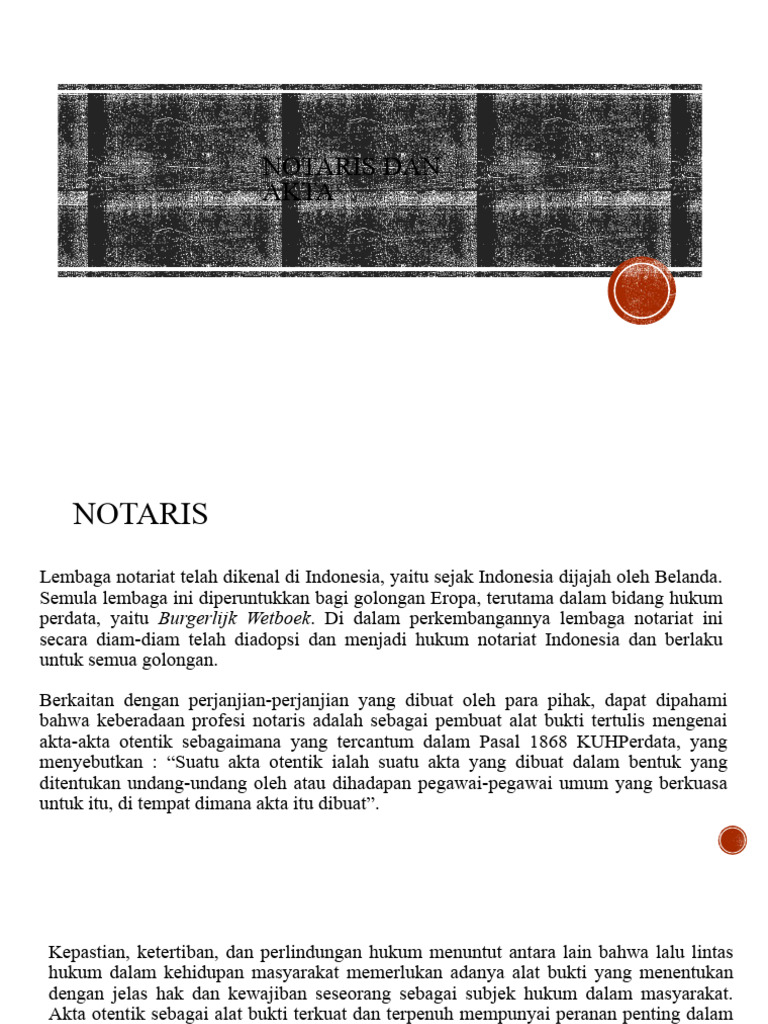 Notaris Dan Akta | PDF | Ilmu Sosial