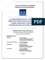 JURISPRUDENCE FISCALE ANALYSE DES DISPOISTION FISCALES Mémoire CEC Omar ESSAYEGH