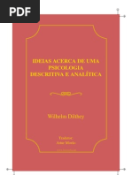 Dilthey Wilhelm Psicologia Descritiva e Analitica