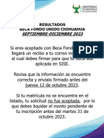 Publicacion Resultados Beca Fondo Unido Chihuahua Sep-Dic 2023