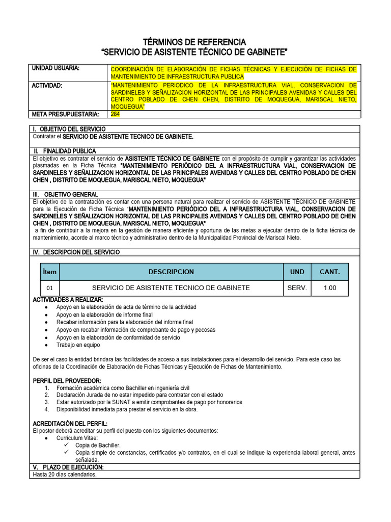 Asistente Técnico para Mantenimiento Vial | PDF