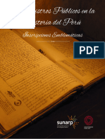 Libro Los Registros Publicos en La Historia Del Peru