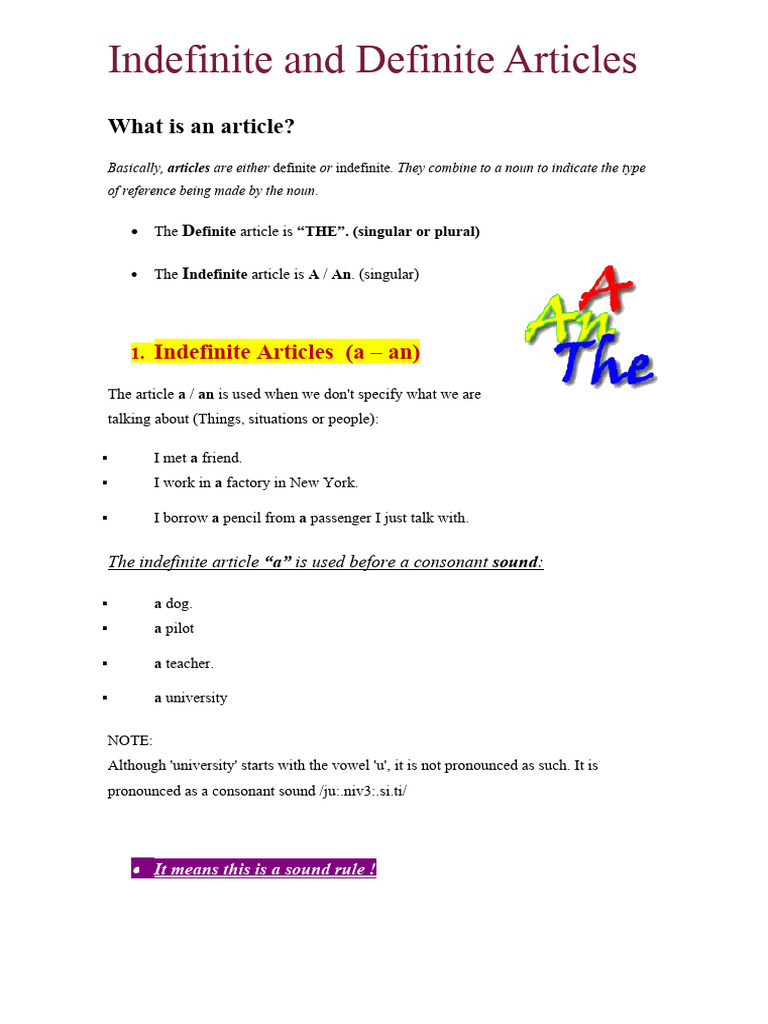 English Articles Explained | PDF | Grammatical Number | Noun