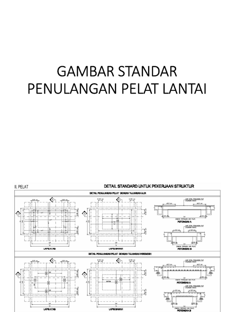 Gambar Struktur - Standar Gambar Penulangan Pelat Lantai | PDF