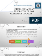 Estructura Orgánica y Administrativa de Los Gobiernos Locales