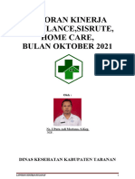Laporan Kinerja Bulan 10 Ambulance Sisrute Home Care - 2021 Pak Adjus