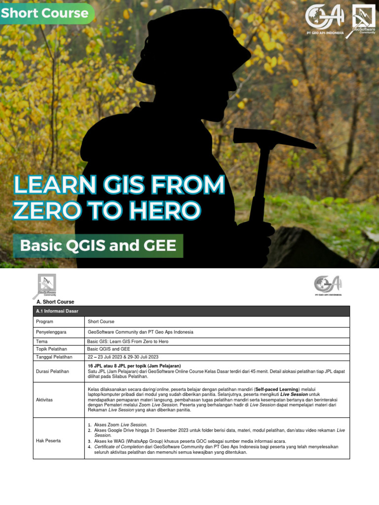 Pelatihan Dasar GIS dan GEE 2023 | PDF