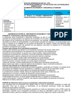 Hoja de Trabajo 02 - VI UNIDAD-5TO - Diferencias Entre Crecimiento Economico y Desarrollo Economico