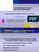 Application of Femtosecond Lasers in Micro-And Nano-Technologies