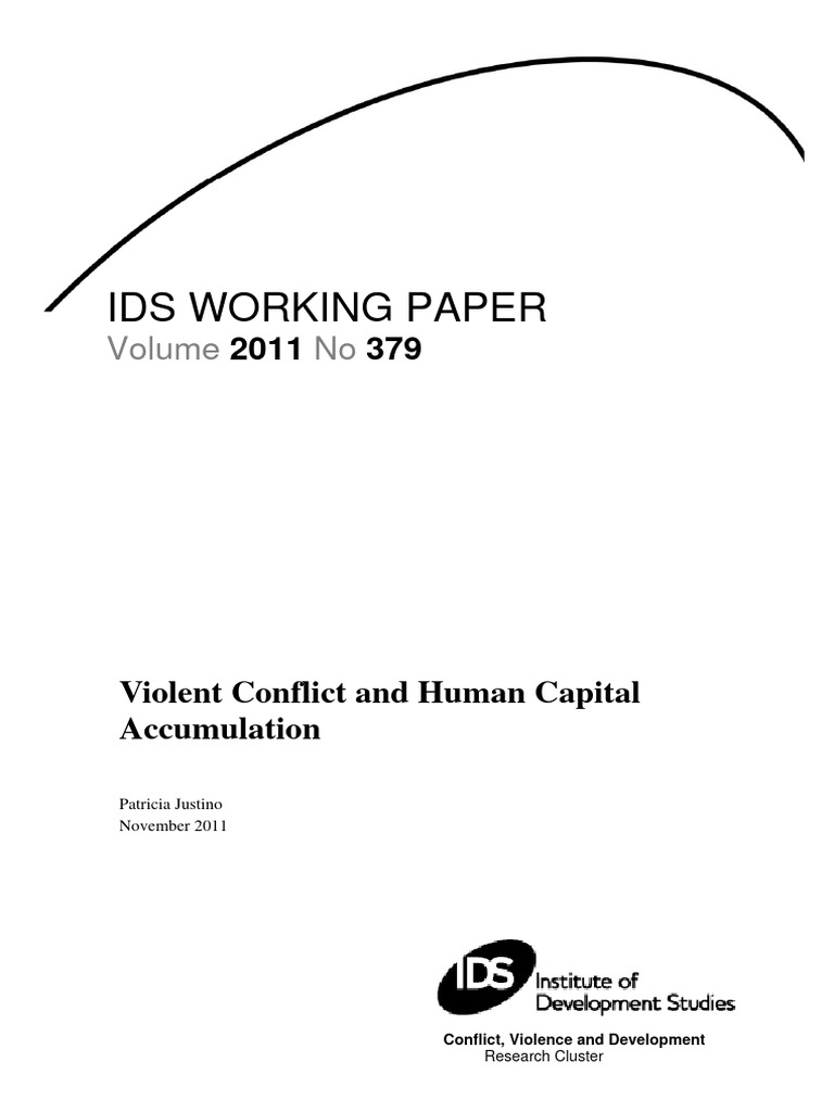 IDS Working Papers 2011 Justino Violent Conflict and Human