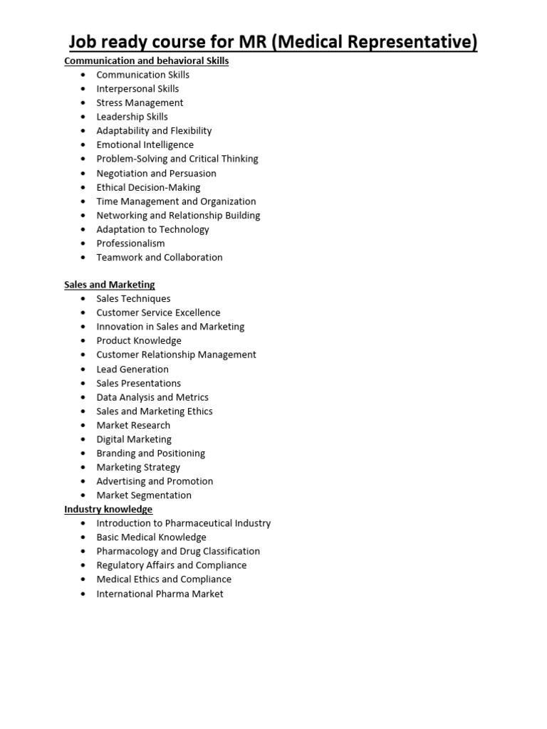 MR Job Ready Syllabus PDF