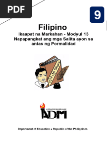 Fil9 q4 Mod13 Pagpapangkatngmgasalita-Ayon-saantasng-pormalida v4
