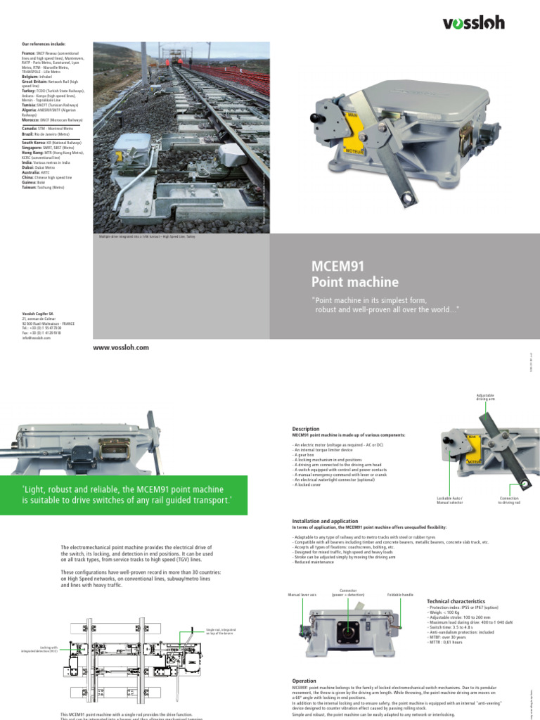 MCEM91 Point Machine Overview | PDF