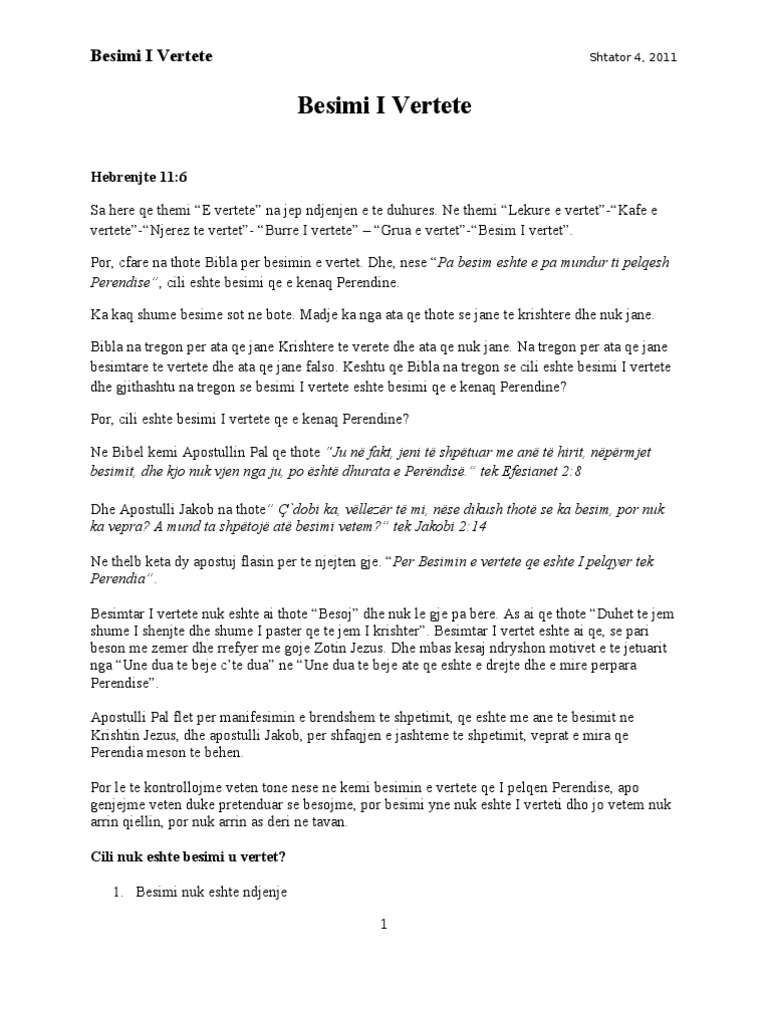 Besimi I Vertete | PDF
