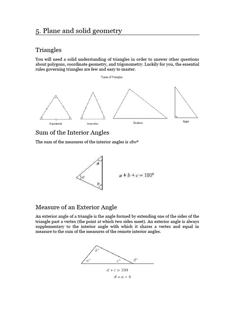 Exterior Angles in Triangles and Polygons | PDF