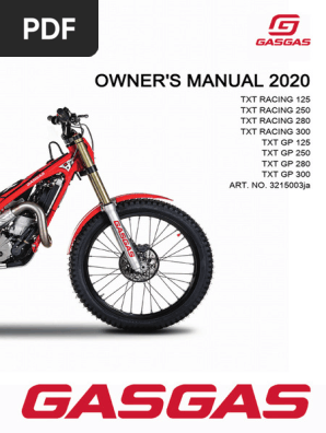 GASGAS TXT Manual | PDF