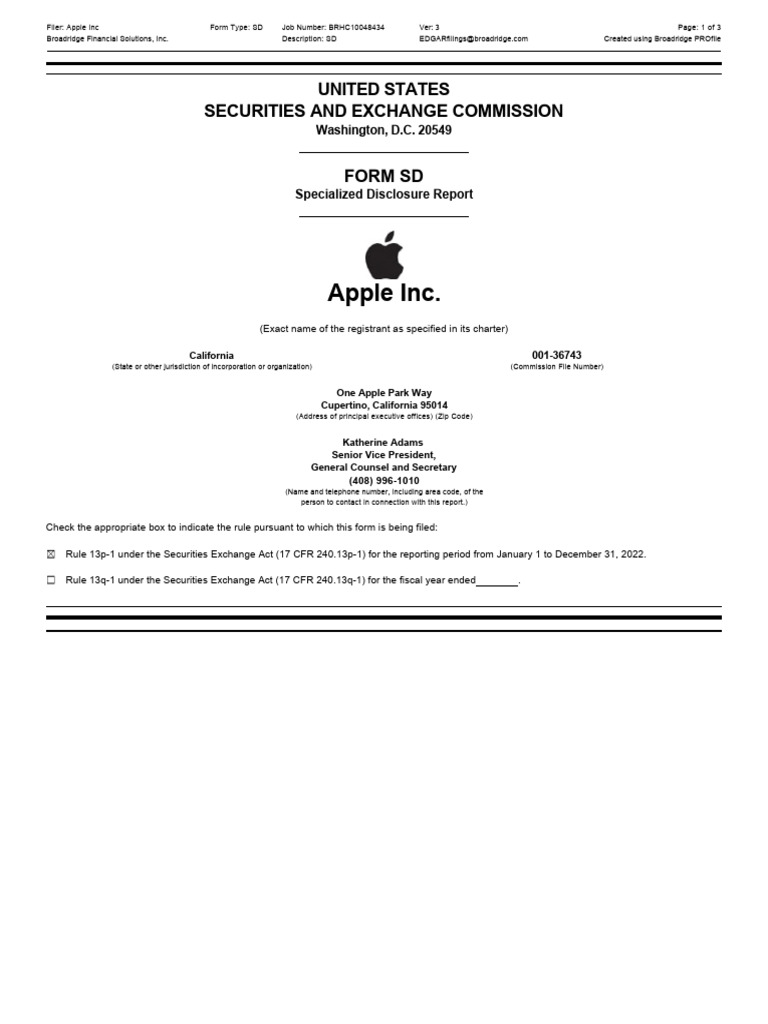 Apple Conflict Minerals Report | PDF | Supply Chain | Apple Inc.