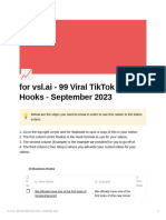 For VSL Ai - 99 Viral TikTok Intro Hooks - Septemb