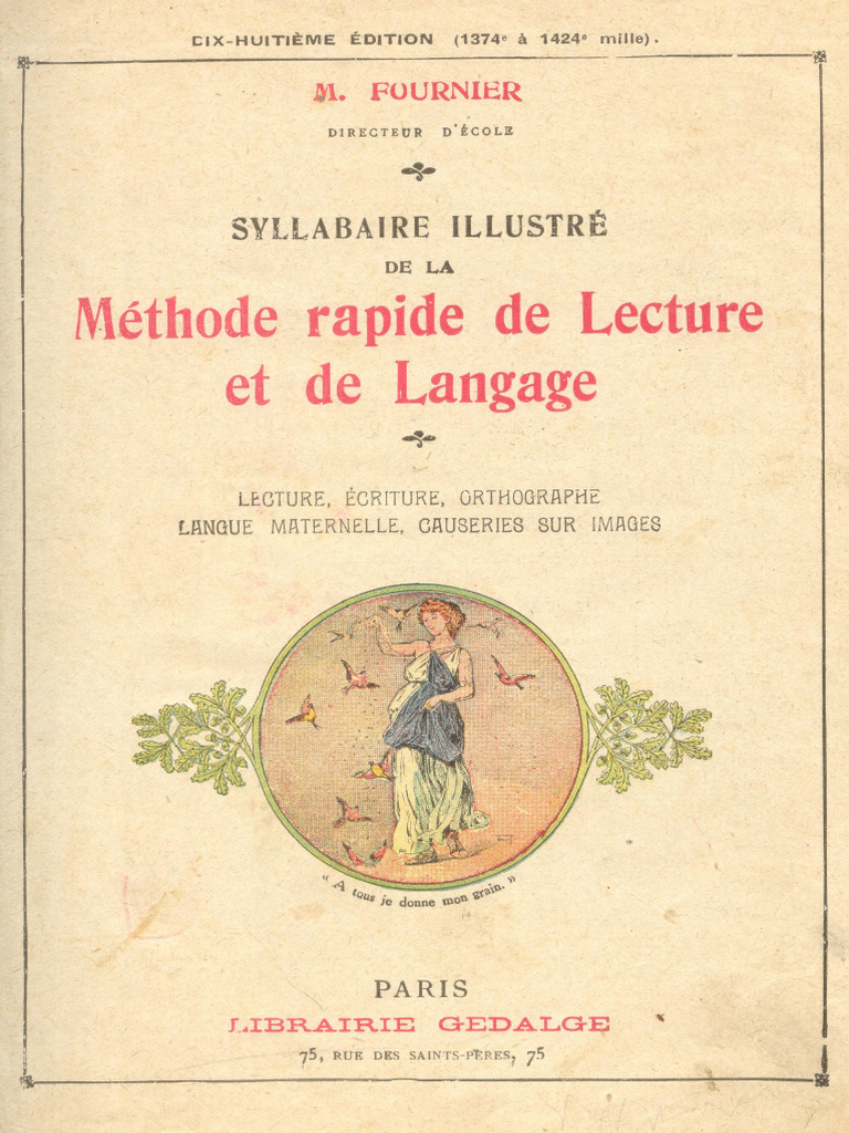 CP - Français - Syllabaire Illustré de La Méthode Rapide de Lecture Et ...