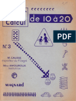 CP - Mathématiques - Cahier de Calcul CP N°3 de 10 À 20 - Cahier D'exercice - Magnard - 1960