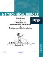 Handbook for Calculation of Measurement Uncertainty in Environmental