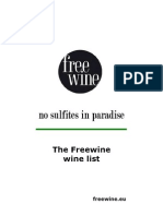 Freewine Wine List