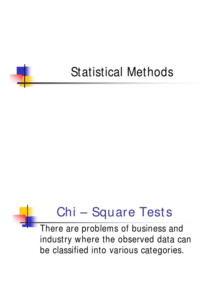 Chi-Square Tests in Statistical Analysis | PDF | Chi Squared Test ...