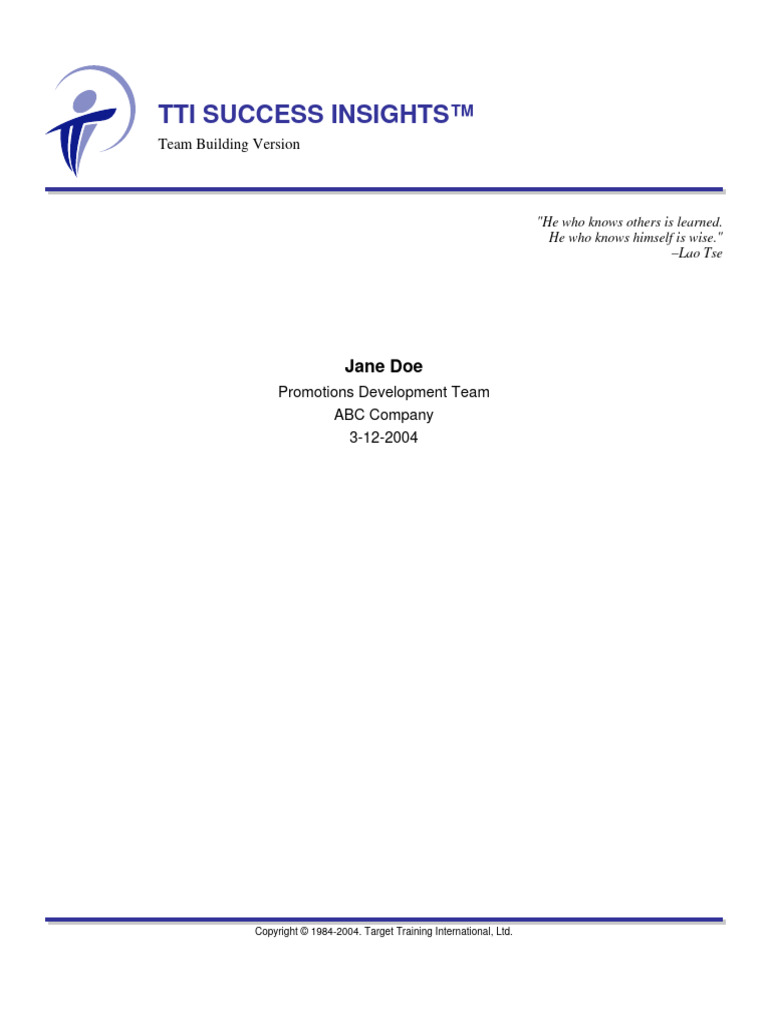 DISC Sample Report PDF