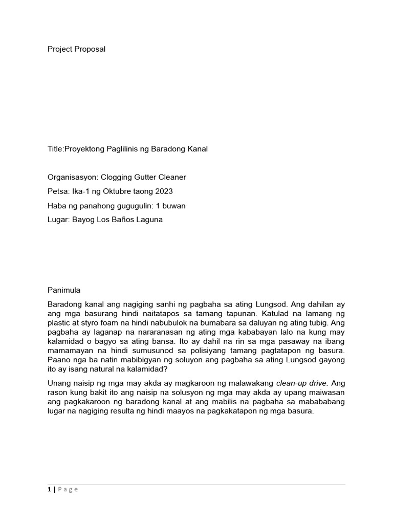 Project Proposal | PDF