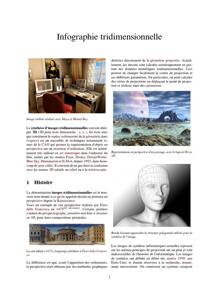 Infographie Tridimensionnelle | PDF