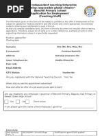 Teaching Application Form