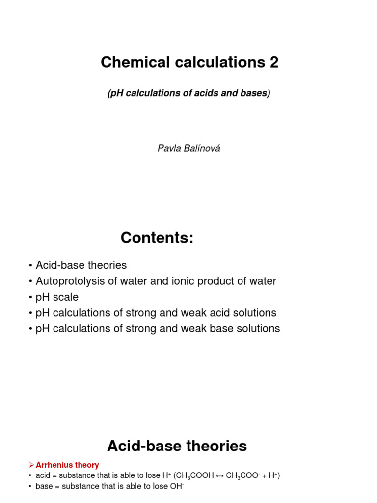 Chemical Calculations 2 - 2020 | PDF
