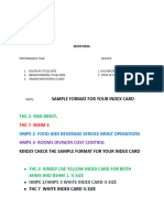 Index Card Format
